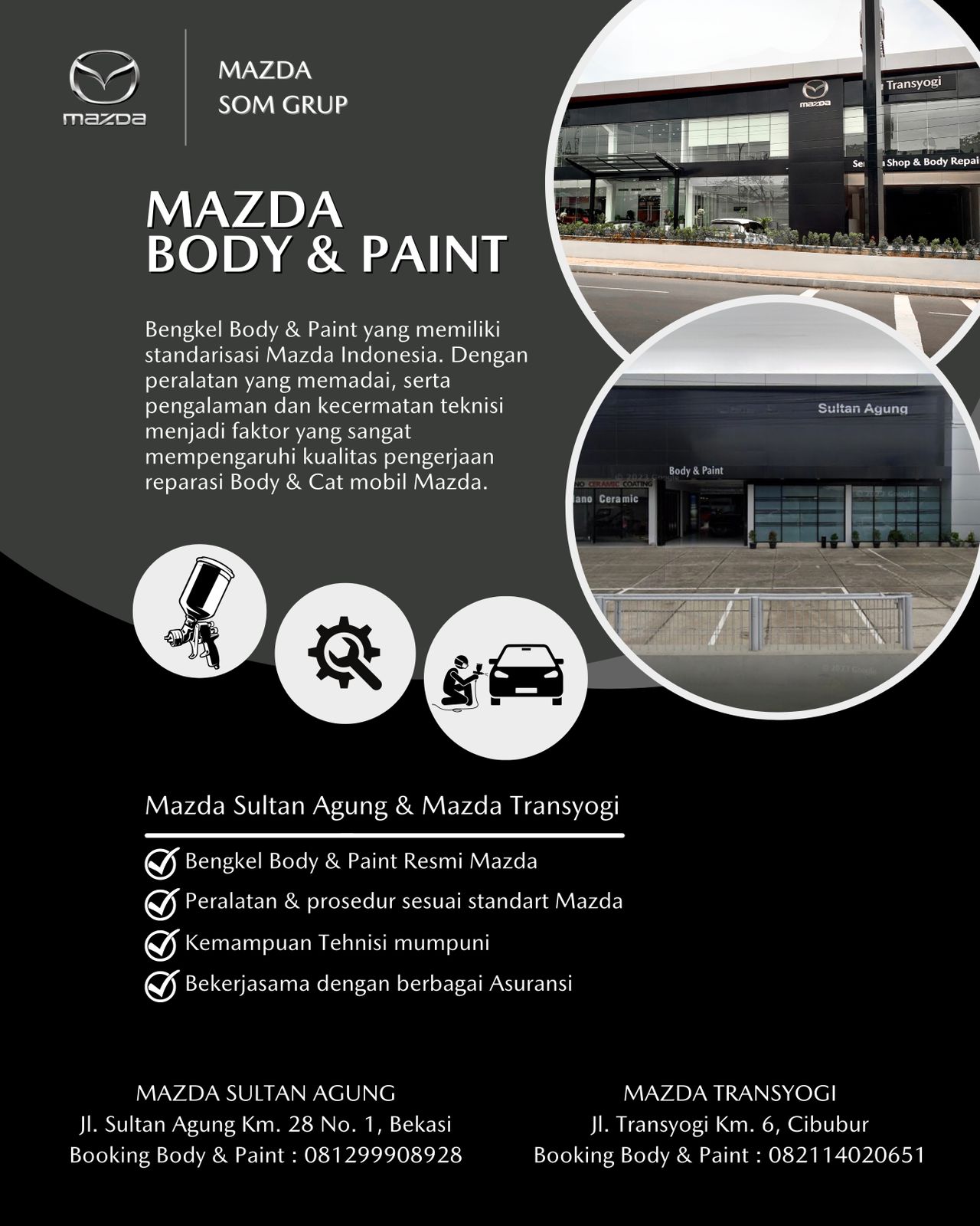 Body & paint Mazda, body repair mazda