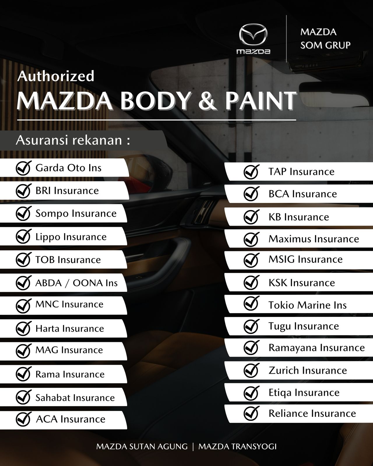 body & paint body repair asuransi mazda